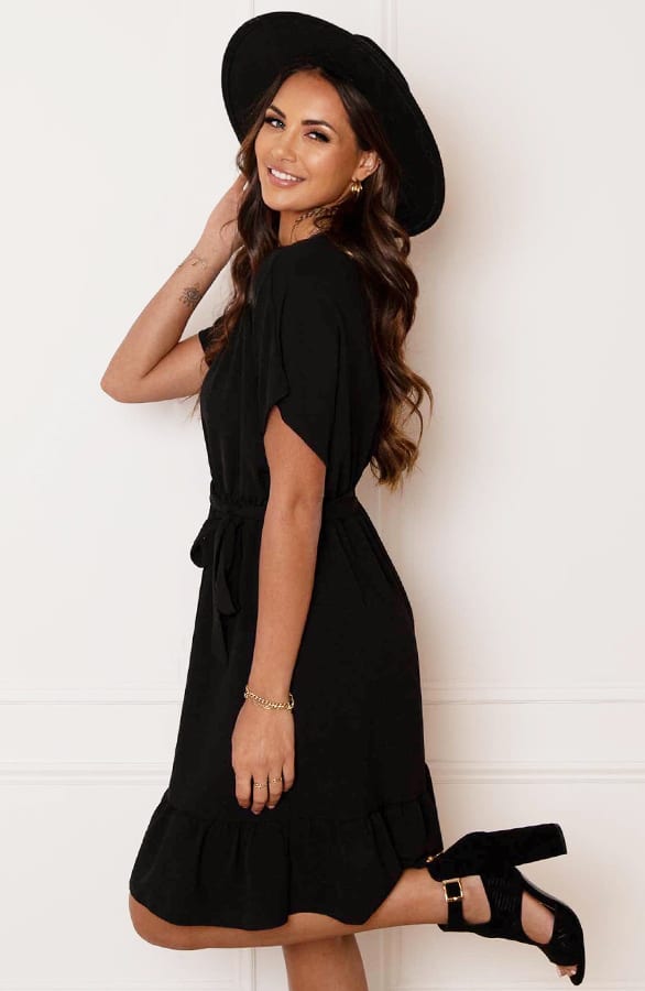 Ruches Jurk Mandy Zwart – shoparchief — foto 8