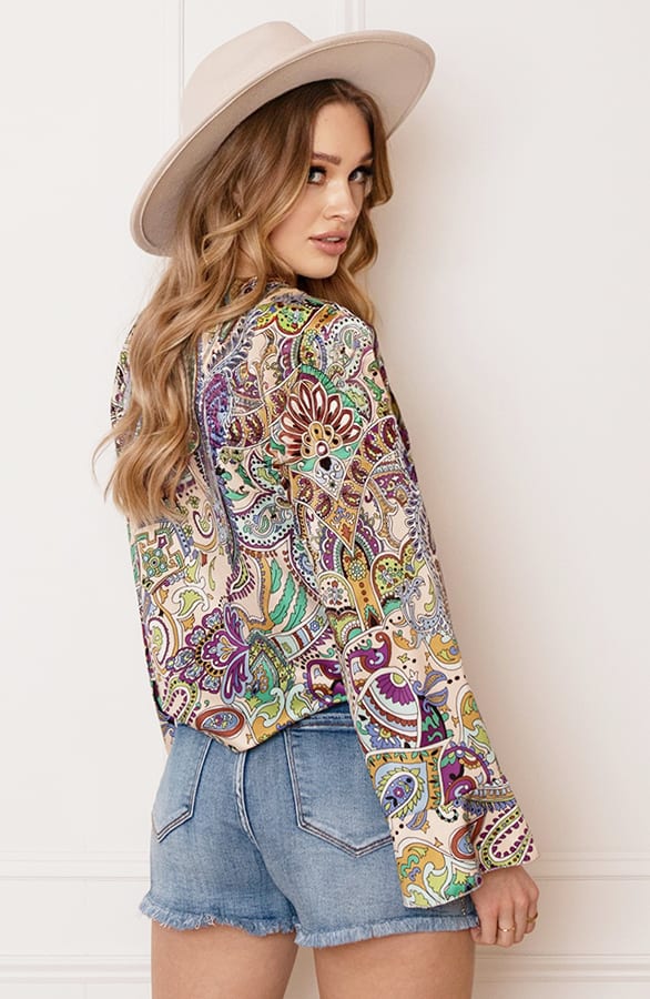 Silk Print Blouse Floortje – shoparchief — foto 5
