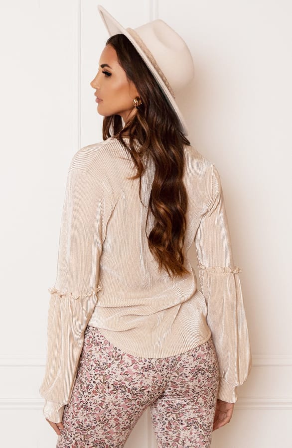 Silky Ribstof Blouse Anna Beige – shoparchief — foto 7