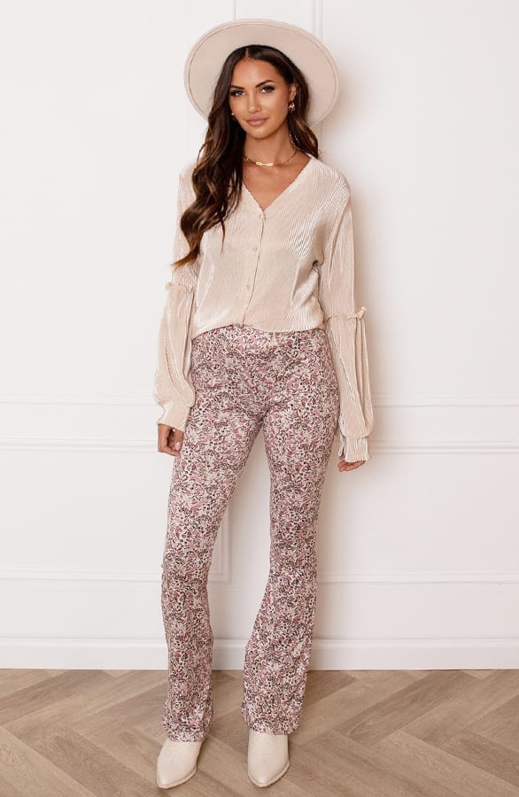 Silky Ribstof Blouse Anna Beige – shoparchief — foto 9