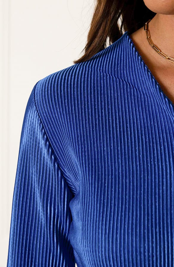 Silky Ribstof Blouse Anna Kobalt – shoparchief — foto 4