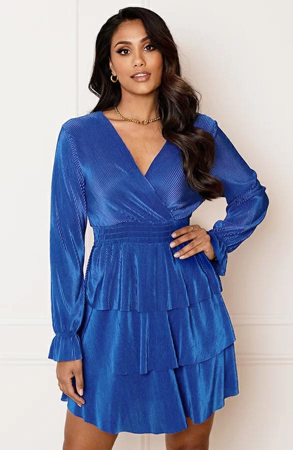 Silky Ribstof Jurk Evy Kobalt – shoparchief — foto 2