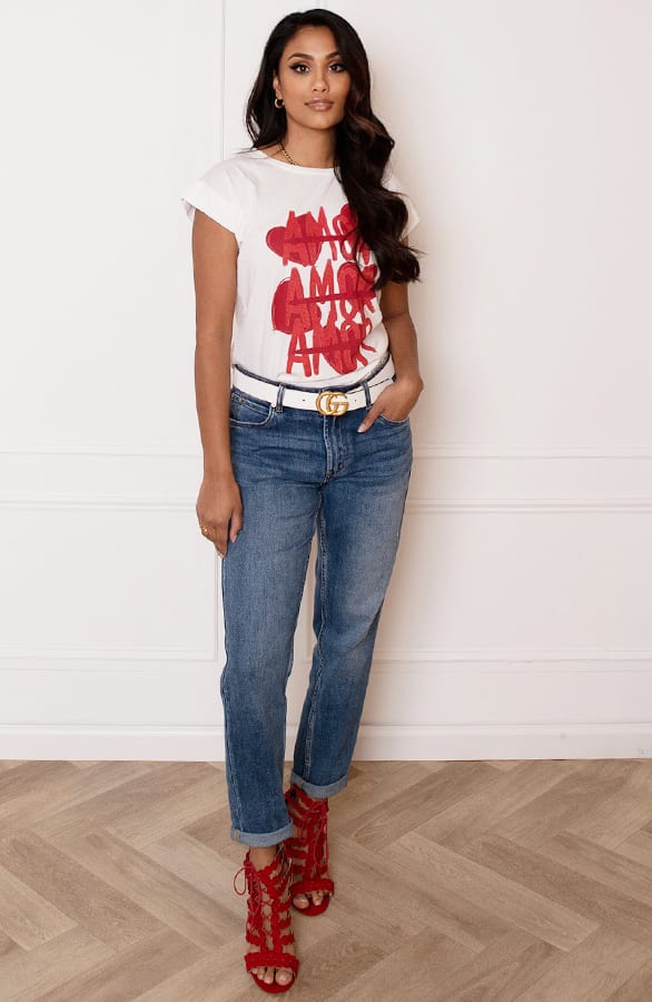 Loose Fit Denim Jeans Feline Dark Blue – shoparchief — foto 8