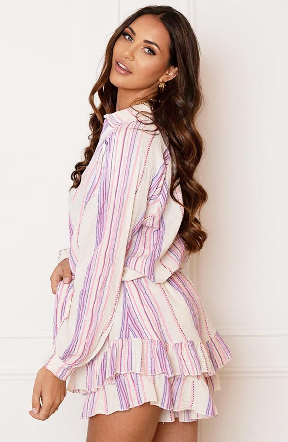 Striped Print Blouse Lyna Lila Roze – shoparchief — foto 5