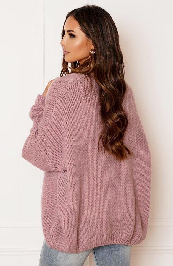 Trendy Vest Gebreid Skye Dust Roze – shoparchief — foto 10