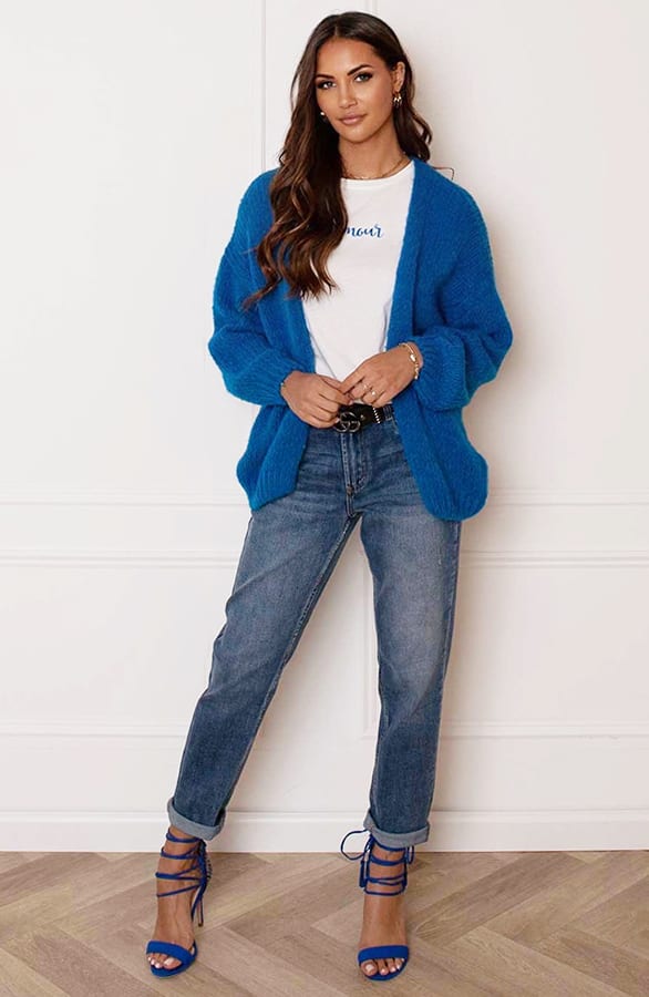 Trendy Vest Gebreid Skye Kobalt – shoparchief — foto 5