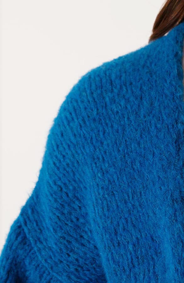 Trendy Vest Gebreid Skye Kobalt – shoparchief — foto 4