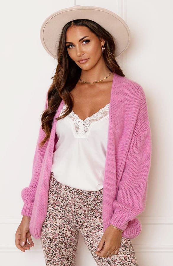 Trendy Vest Gebreid Skye Roze – shoparchief — foto 2