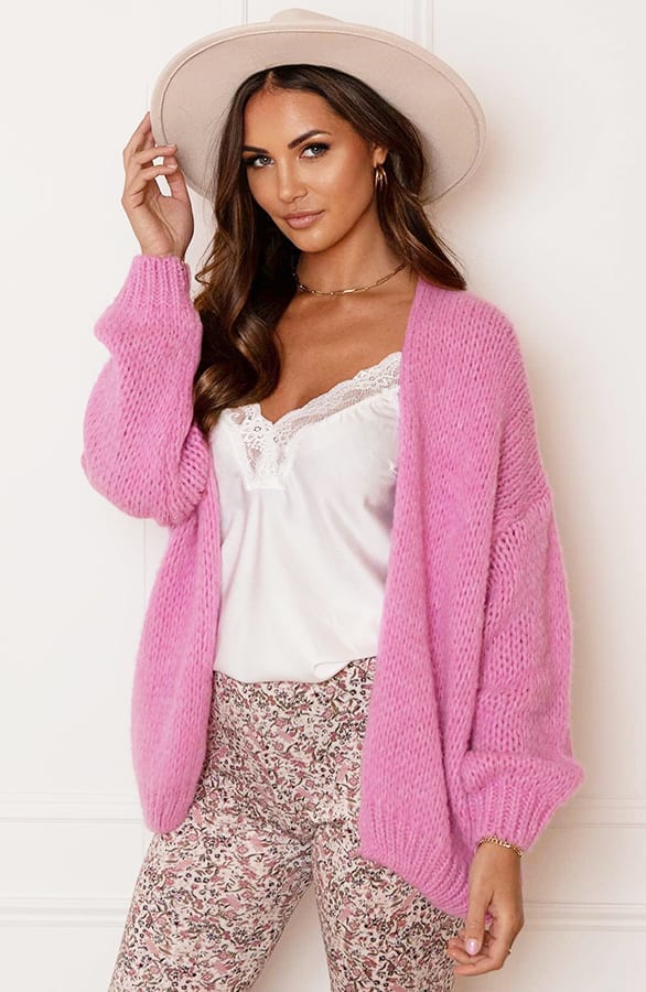 Trendy Vest Gebreid Skye Roze – shoparchief — foto 4