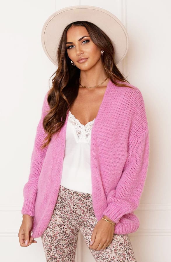 Trendy Vest Gebreid Skye Roze – shoparchief — foto 3