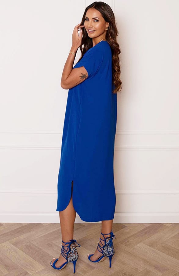 V-hals Midi Jurk Lilly Kobalt – shoparchief — foto 4