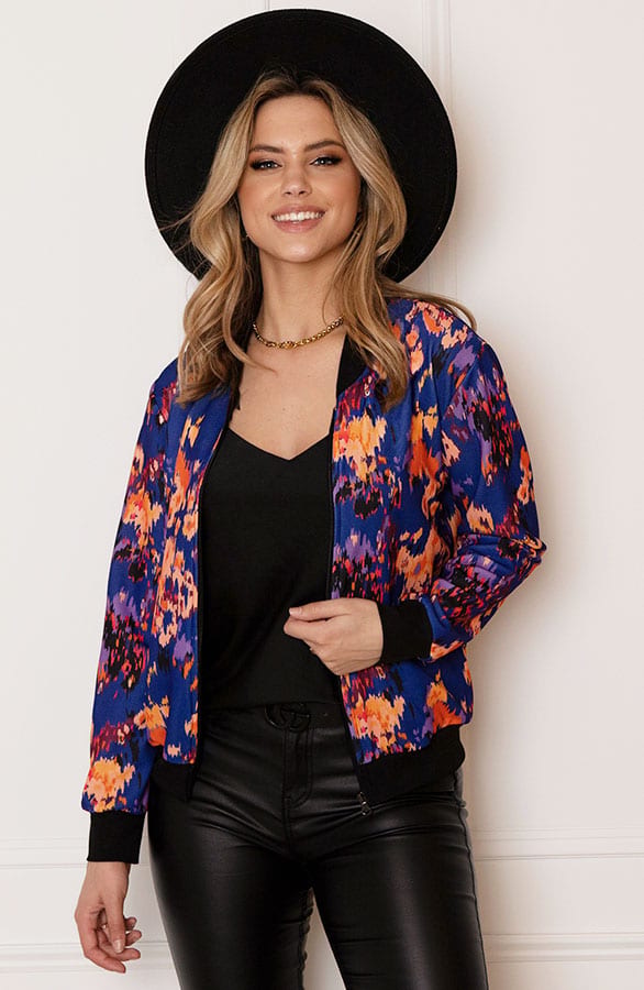 Bomber Jasje Britte Multicolor Kobalt – shoparchief