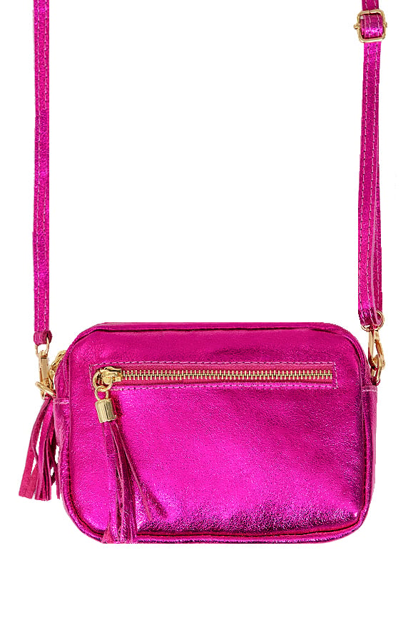 Crossbody Bag Donna Metallic Fuchsia – shoparchief