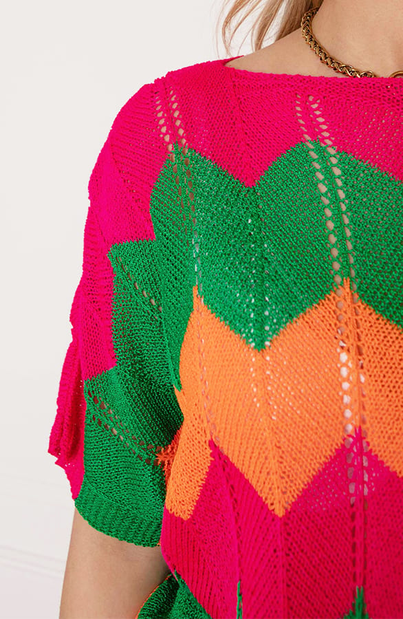 Knitted Top Lorena Roze Groen – shoparchief — foto 5
