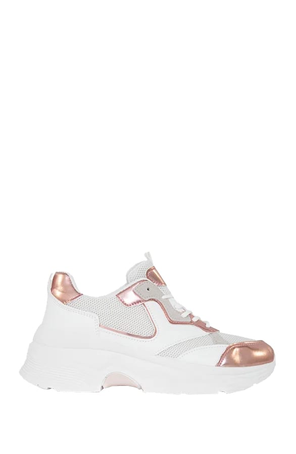 Metallic Chunky Sneaker Flore Roze – shoparchief