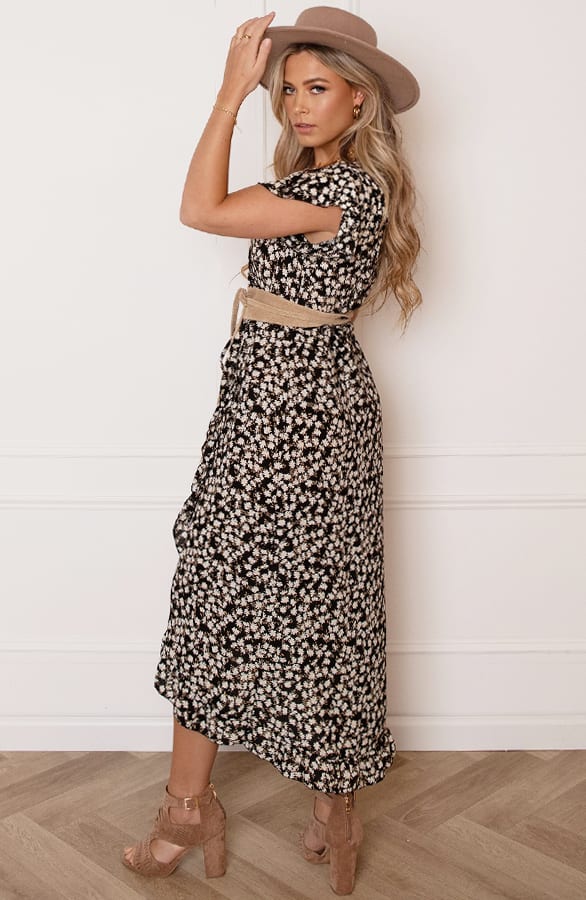 Midi Jurk Floral Jenny Taupe – shoparchief — foto 12
