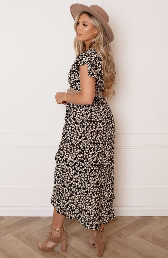 Midi Jurk Floral Jenny Taupe – shoparchief — foto 13