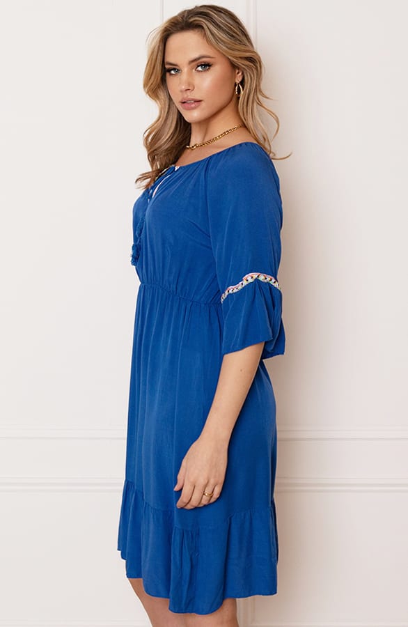 Offshoulder Jurk Laila Kobalt – shoparchief — foto 4