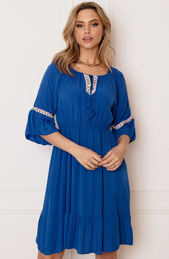 Offshoulder Jurk Laila Kobalt – shoparchief