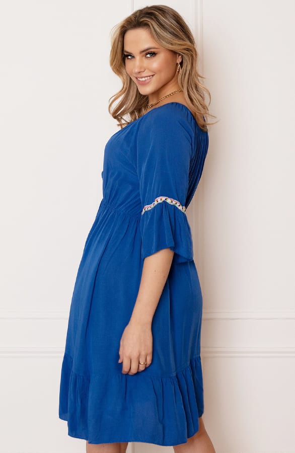 Offshoulder Jurk Laila Kobalt – shoparchief — foto 5