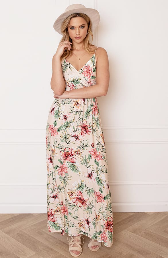 Palm Spaghetti Jurk Jacky Beige – shoparchief — foto 3