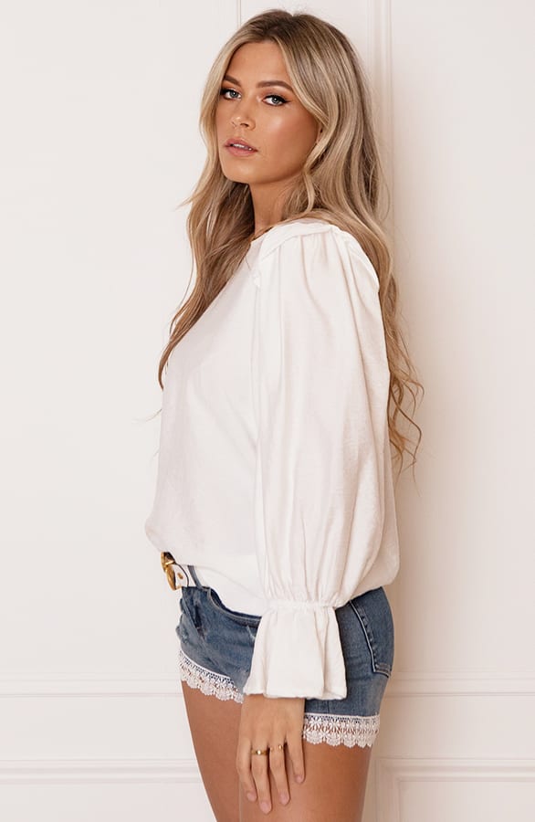 Ruffle Mouwen Blouse Laia Ecru – shoparchief — foto 4