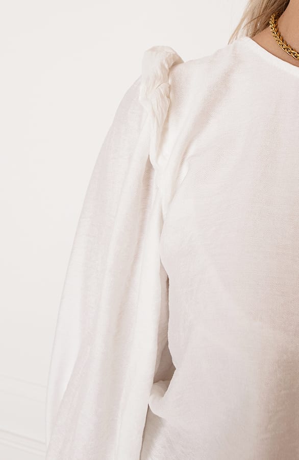 Ruffle Mouwen Blouse Laia Ecru – shoparchief — foto 6