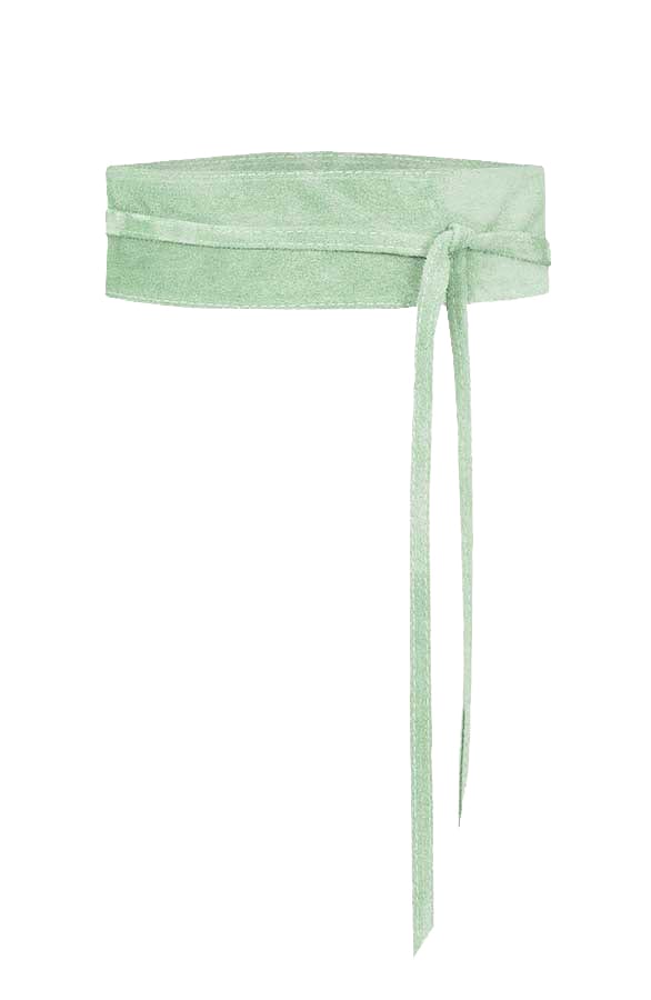 Suede Wikkelriem Clara Dust Mint – shoparchief