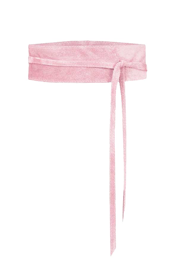 Suede Wikkelriem Clara Dust Pink – shoparchief