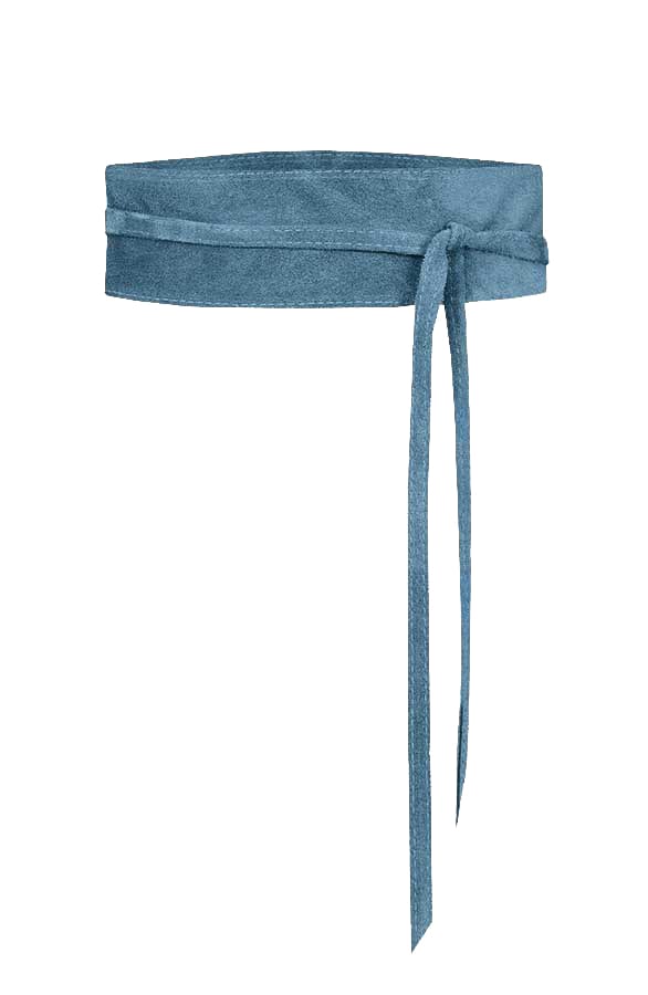 Suede Wikkelriem Clara Jeansblauw – shoparchief