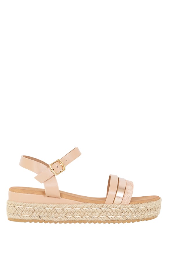 Touwzool Sandalen Met Bandjes Jara Lichtroze – shoparchief