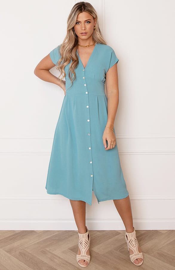 V-hals strik Jurk Fea Mint – shoparchief — foto 2