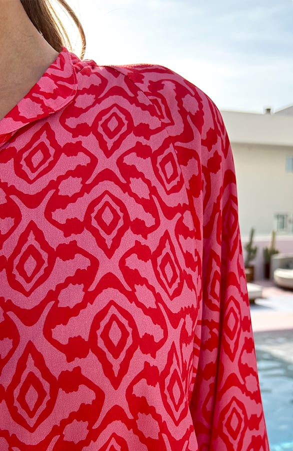 Aztec Print Blouse Julia Roze Rood – shoparchief — foto 4