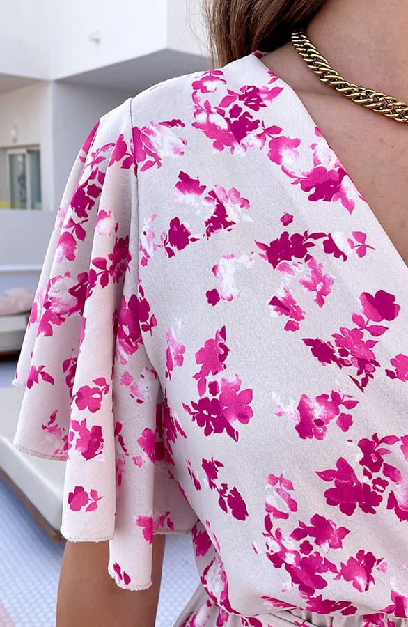 Bloemenprint Jurk Nikkie Beige – shoparchief — foto 5