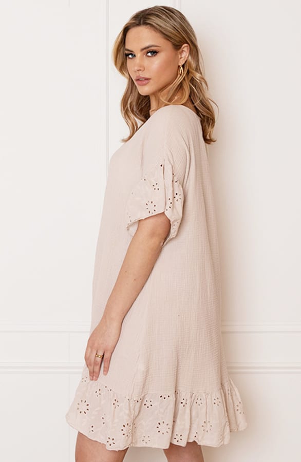Detailed Katoenen Jurk Robin Beige – shoparchief — foto 10