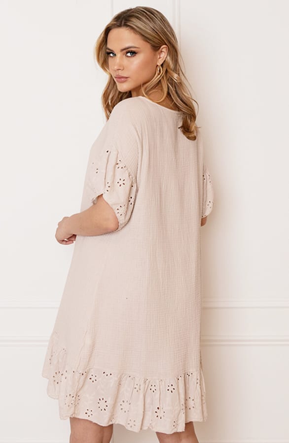 Detailed Katoenen Jurk Robin Beige – shoparchief — foto 11