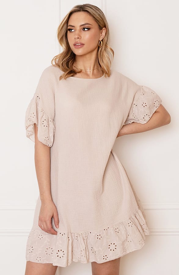 Detailed Katoenen Jurk Robin Beige – shoparchief — foto 7