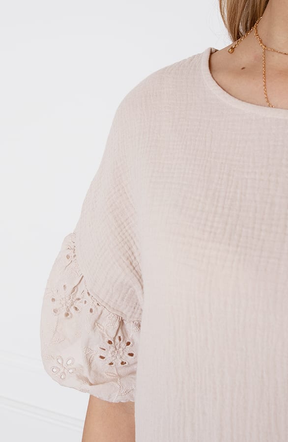 Detailed Katoenen Jurk Robin Beige – shoparchief — foto 12