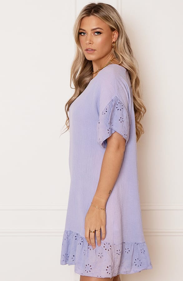 Detailed Katoenen Jurk Robin Lila – shoparchief — foto 4
