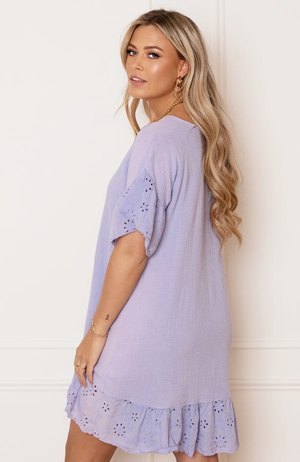 Detailed Katoenen Jurk Robin Lila – shoparchief — foto 5