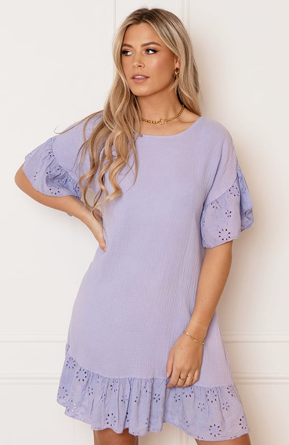 Detailed Katoenen Jurk Robin Lila – shoparchief — foto 3