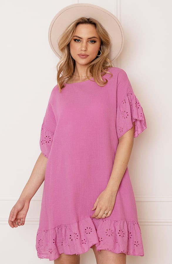 Detailed Katoenen Jurk Robin Roze – shoparchief