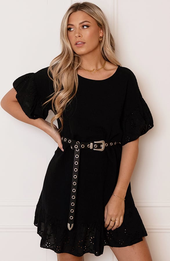 Detailed Katoenen Jurk Robin Zwart – shoparchief — foto 3