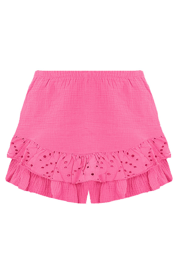 Detailed Katoenen Skort Cleo Fuchsia – shoparchief — foto 6
