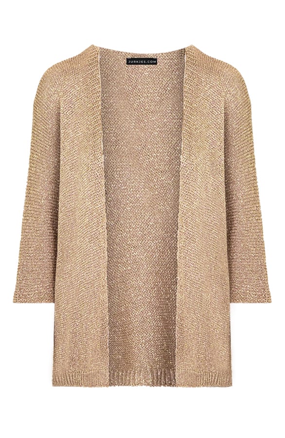 Gehaakt Lurex Vest Yousra Goud – shoparchief