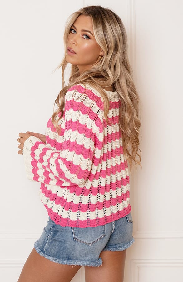Gehaakte Wavy Top Crissie Roze Ecru – shoparchief — foto 4