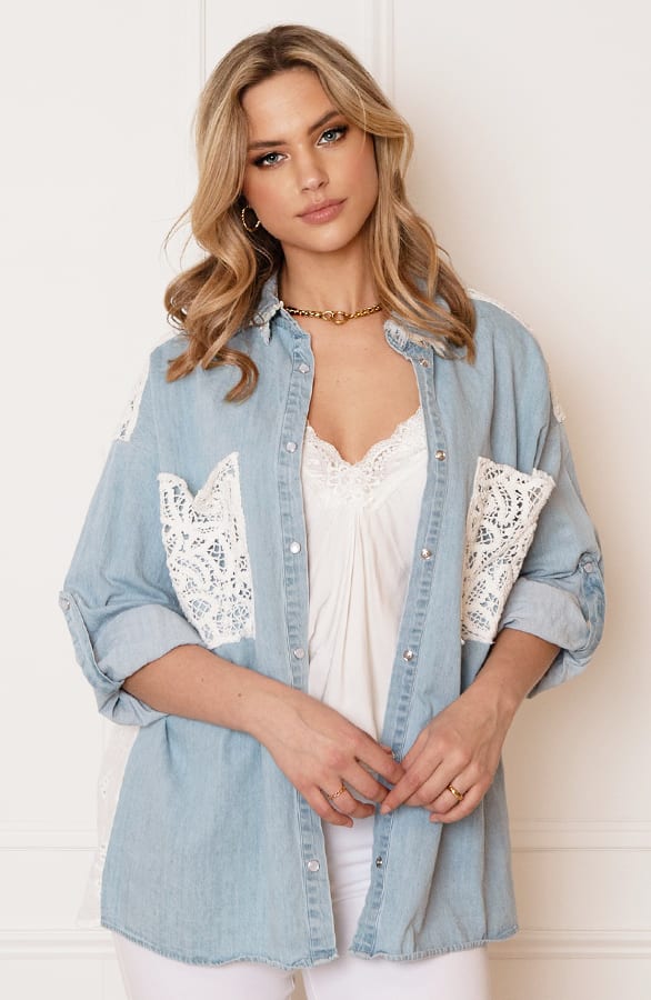 Kanten Detail Blouse Lela – shoparchief — foto 2
