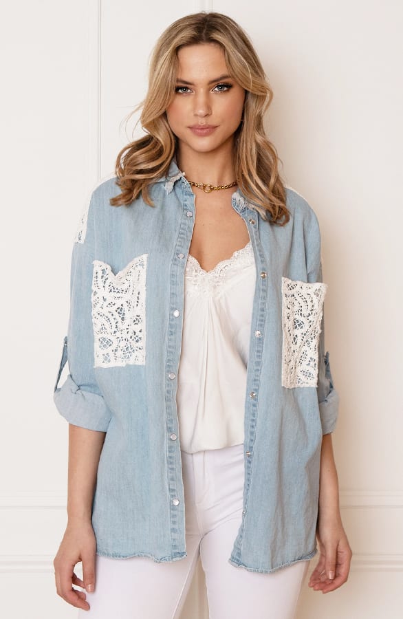 Kanten Detail Blouse Lela – shoparchief — foto 3