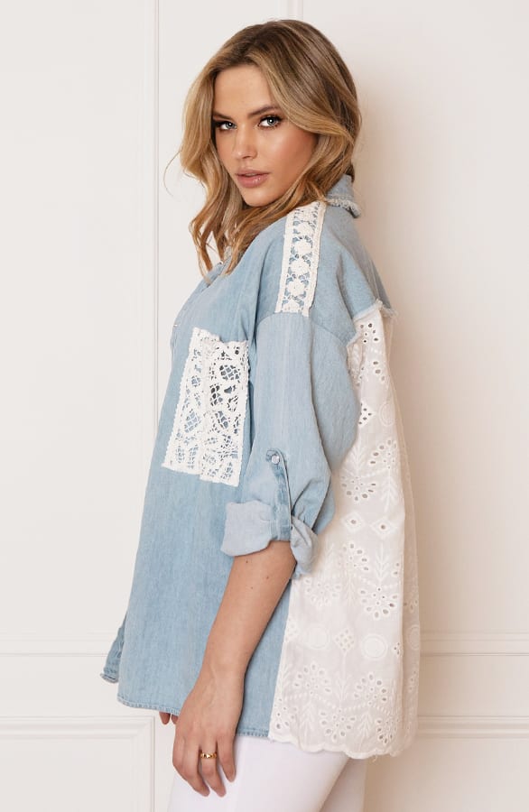 Kanten Detail Blouse Lela – shoparchief — foto 5