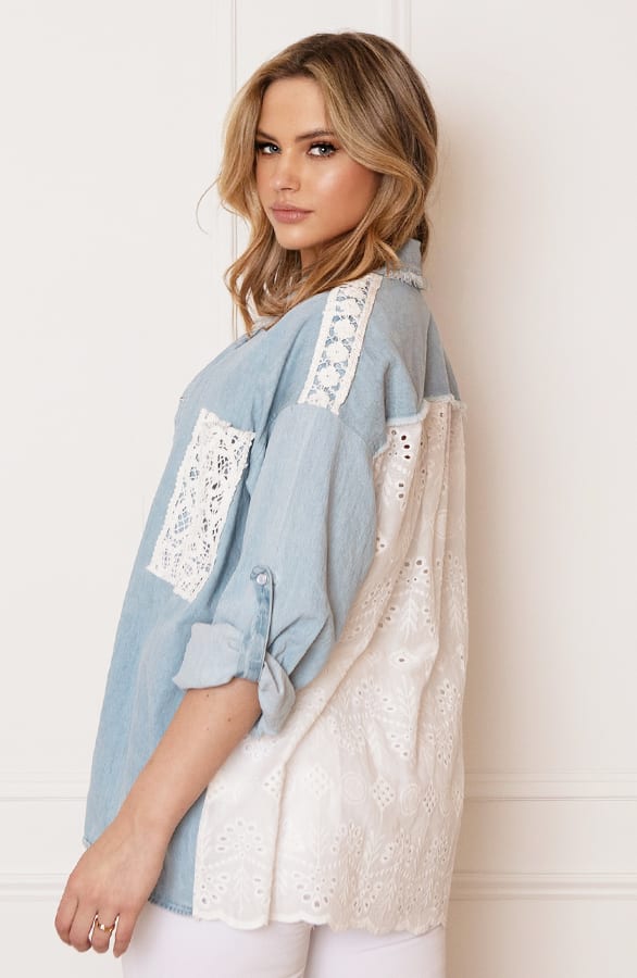 Kanten Detail Blouse Lela – shoparchief — foto 6